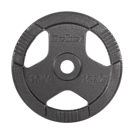 Obciążenie żeliwne olimpijskie zestaw 2x15kg, otwór 51mm, talerz z uchwytami, REBEL ACTIVE