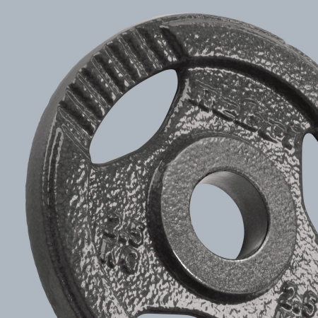 Obciążenie żeliwne olimpijskie zestaw 4x2.5kg, otwór 51mm, talerz z uchwytami, REBEL ACTIVE