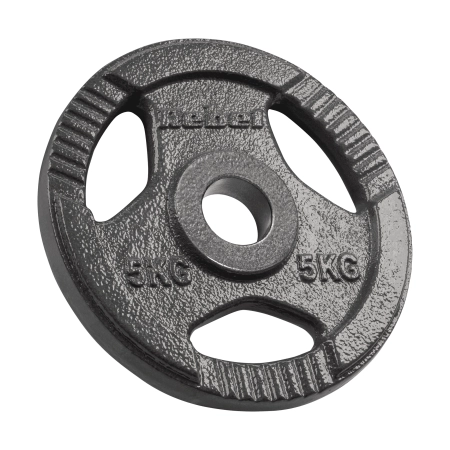 Obciążenie żeliwne olimpijskie zestaw 4x5kg, otwór 51mm, talerz z uchwytami, REBEL ACTIVE