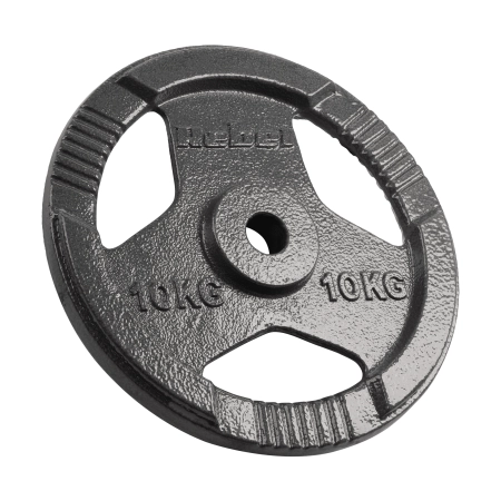 Obciążenie żeliwne zestaw 2x10kg, otwór 31mm, talerz z uchwytami, REBEL ACTIVE
