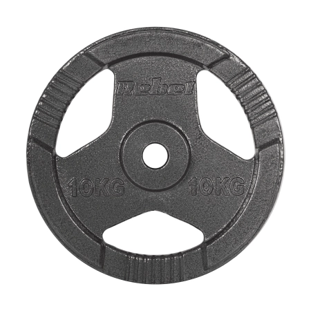 Obciążenie żeliwne zestaw 2x10kg, otwór 31mm, talerz z uchwytami, REBEL ACTIVE