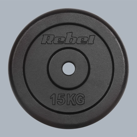 Obciążenie żeliwne zestaw 2x15kg, otwór 31mm, talerz klasyczny, REBEL ACTIVE