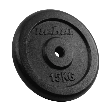 Obciążenie żeliwne zestaw 2x15kg, otwór 31mm, talerz klasyczny, REBEL ACTIVE