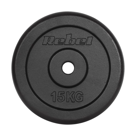 Obciążenie żeliwne zestaw 2x15kg, otwór 31mm, talerz klasyczny, REBEL ACTIVE