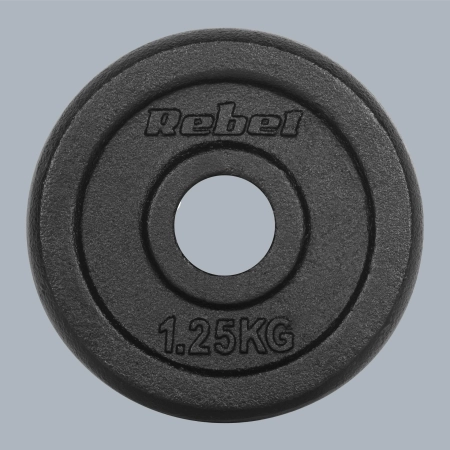 Obciążenie żeliwne zestaw 4x1.25kg, otwór 31mm, talerz klasyczny, REBEL ACTIVE