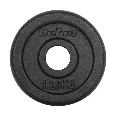 Obciążenie żeliwne zestaw 4x1.25kg, otwór 31mm, talerz klasyczny, REBEL ACTIVE
