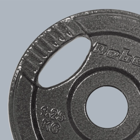 Obciążenie żeliwne zestaw 4x1.25kg, otwór 31mm, talerz z uchwytami, REBEL ACTIVE