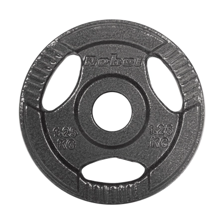 Obciążenie żeliwne zestaw 4x1.25kg, otwór 31mm, talerz z uchwytami, REBEL ACTIVE