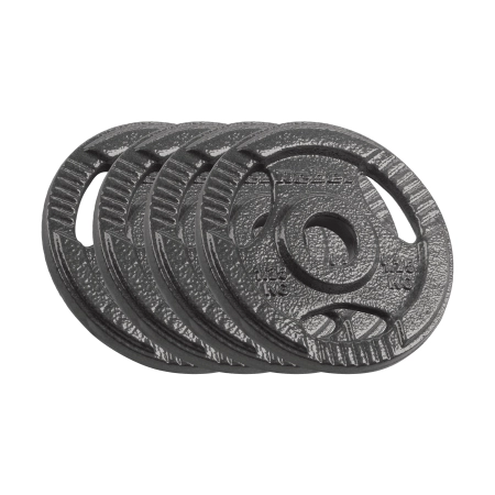 Obciążenie żeliwne zestaw 4x1.25kg, otwór 31mm, talerz z uchwytami, REBEL ACTIVE