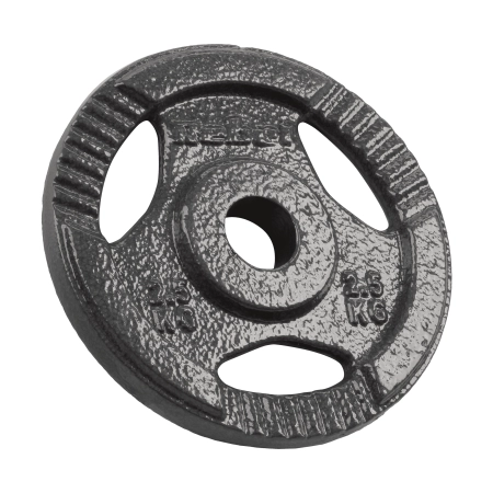 Obciążenie żeliwne zestaw 4x2.5kg, otwór 31mm, talerz z uchwytami, REBEL ACTIVE