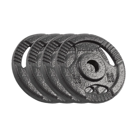 Obciążenie żeliwne zestaw 4x2.5kg, otwór 31mm, talerz z uchwytami, REBEL ACTIVE