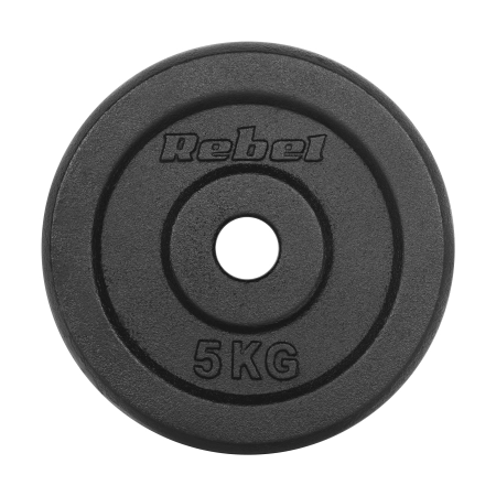 Obciążenie żeliwne zestaw 4x5kg, otwór 31mm, talerz klasyczny, REBEL ACTIVE