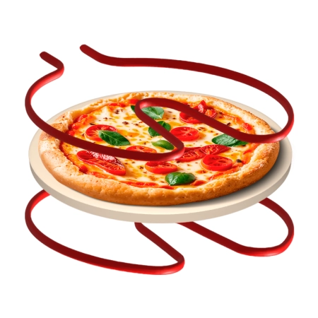 Piec do pizzy TEESA SUPREME, 1200 W, 32 cm , okienko , wyjmowany kamień
