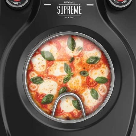 Piec do pizzy TEESA SUPREME, 1200 W, 32 cm , okienko , wyjmowany kamień