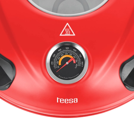 Piec do pizzy TEESA SUPREME + , 1200 W, 32 cm , okienko , wyjmowany kamień, sterowanie dwiema grzałkami