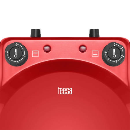 Piec do pizzy TEESA SUPREME FUN 1200W, 400 stopni, dwie grzałki , czerwony