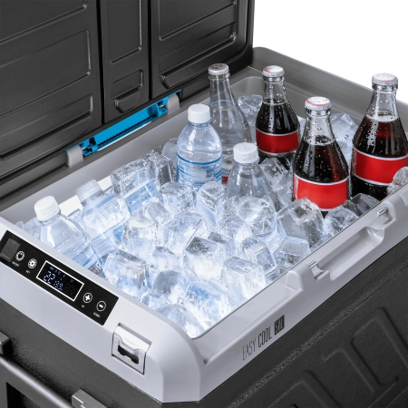 Profesjonalna lodówka turystyczna kompresorowa TEESA z funkcją mrożenia 50L DC12/24 AC 230V, duże koła i solidna rączka , Bluetooth, możliwość zasilan