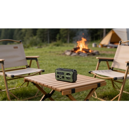 Radio solarne, przenośne radio awaryjne SOS, powerbank 10000mAh, latarka, dynamo, Kruger&Matz