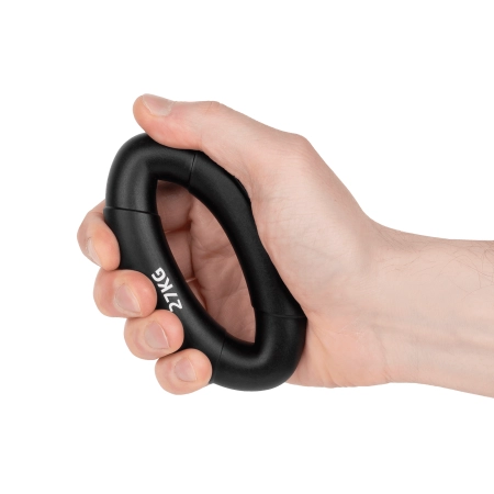 Silikonowy ściskacz do rąk do rehabilitacji rąk, 0 - 27 kg , czarny , REBEL ACTIVE