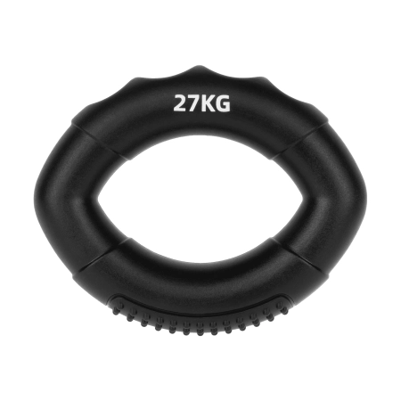 Silikonowy ściskacz do rąk do rehabilitacji rąk, 0 - 27 kg , czarny , REBEL ACTIVE