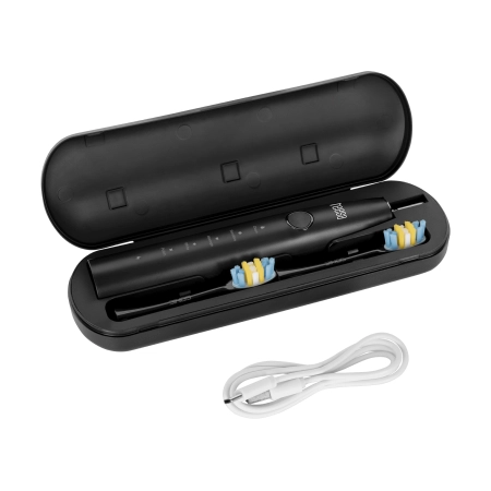 Soniczna szczoteczka do zębów TEESA SONIC 2 czarna , 5 trybów pracy, etui podróżne , USB typ C