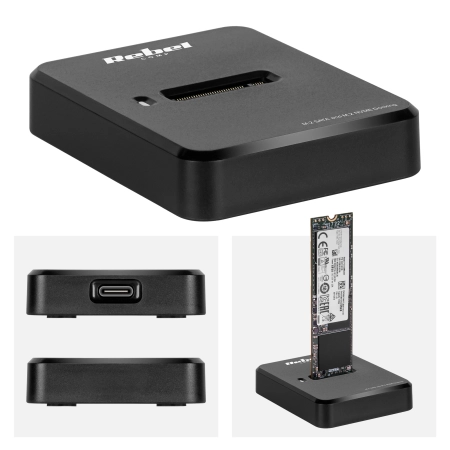 Stacja dokująca dysków NVME M2 (Mkey+ B+Mkey) USB typu C aluminiowa Rebel