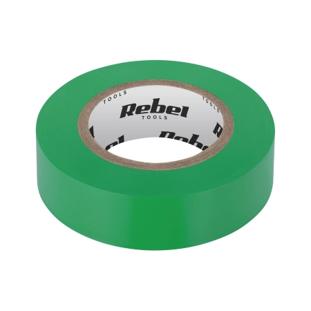 Taśma izolacyjna klejąca REBEL (0,13 mm x 19 mm x 10 yd) zielona
