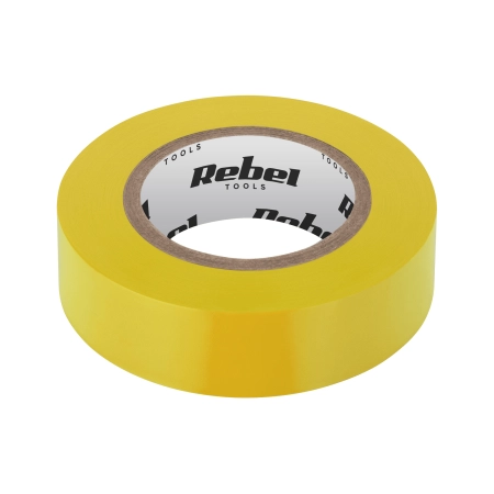 Taśma izolacyjna klejąca REBEL (0,13 mm x 19 mm x 10 yd) żółta