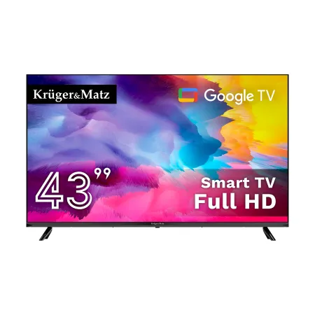 Telewizor Kruger&Matz 43" FHD Google TV,  DVB-T2/S2/T/C   H.265 HEVC