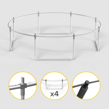 Trampolina Rebel Active PRO 10ft/305 cm, siatka, drabinka