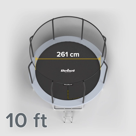 Trampolina Rebel Active PRO 10ft/305 cm, siatka, drabinka