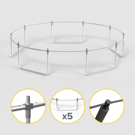 Trampolina Rebel Active PRO 12ft/366 cm, siatka, drabinka