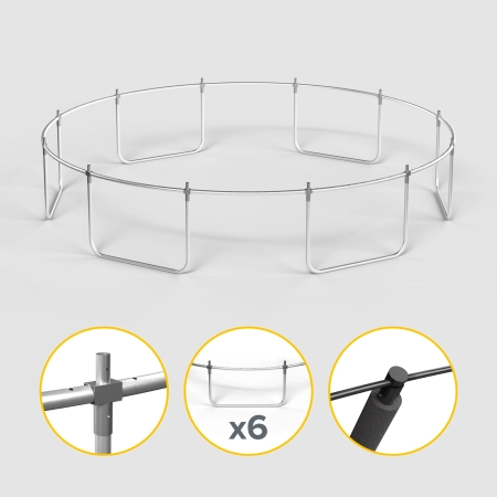 Trampolina Rebel Active PRO 14ft/427 cm, siatka, drabinka
