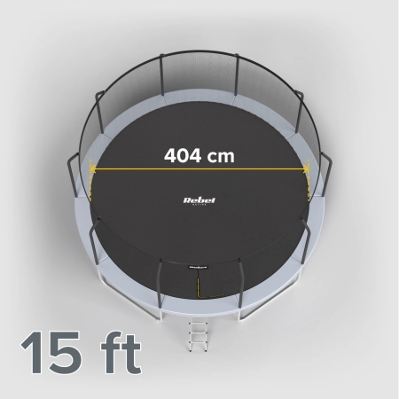 Trampolina Rebel Active PRO 15ft/457 cm, siatka, drabinka