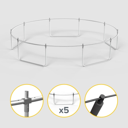 Trampolina Rebel Active PRO 15ft/457 cm, siatka, drabinka