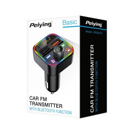 Transmiter samochodowy FM z funkcja bluetooth (2x USB)