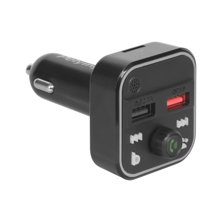 Transmiter samochodowy FM z funkcja bluetooth (2x USB)