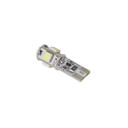 Żarówka samochodowa LED T10 (Canbus) - 5x SMD5050, biała