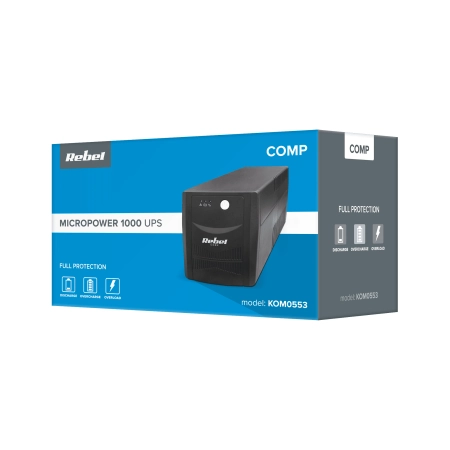 Zasilacz awaryjny  UPS REBEL model Micropower 1000 ( offline, 1000VA / 600W , 230 V , 50Hz )