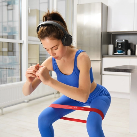 Zestaw gum do ćwiczeń TPE - Mini Band L, 2.3-18.2 kg, 5 gum, kolorowy,  REBEL ACTIVE