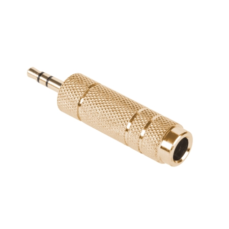 Złącze Jack 3.5/6.3 złote metal