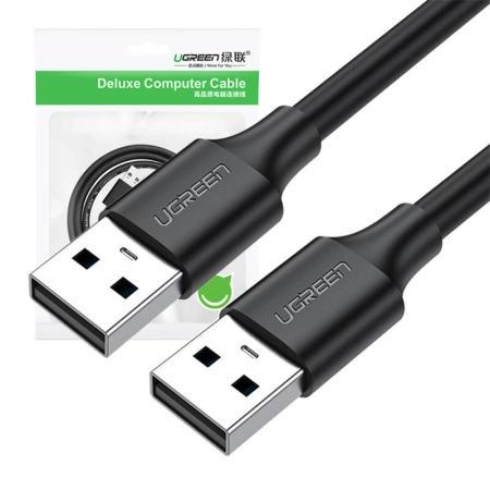 Kabel UGREEN US102 USB-A-USB-A 1.5m (czarny)