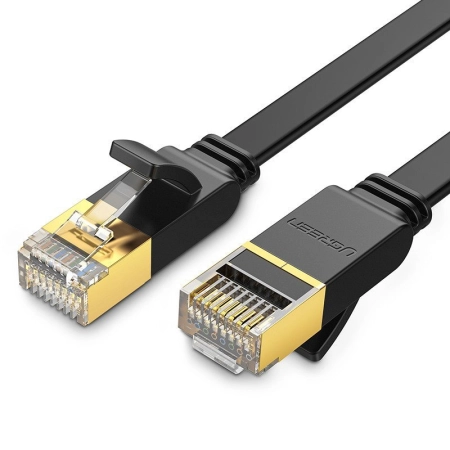 Kabel RJ45 UGREEN NW106 Cat.7 10m płaski (czarny)