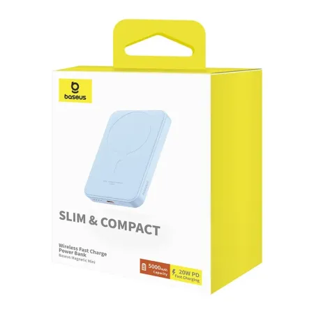 Powerbank BASEUS Magnetic Mini 5000mAh 20W USB-C (niebieski)