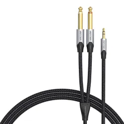 Kabel audio mini jack 3.5mm do 2x jack 6.35mm męski Vention BARHL 10m