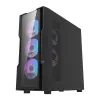 Obudowa komputerowa DARKFLASH DK431 Glass + 4 wentylatory RGB (czarna)
