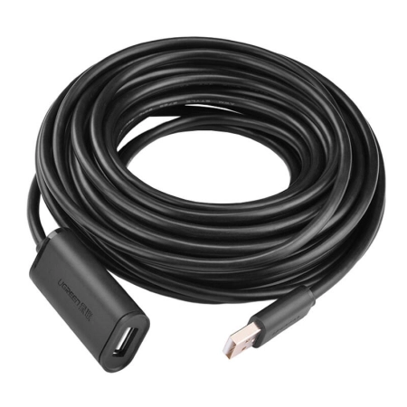 Kabel UGREEN US121 USB-A-USB-A 5m aktywny (czarny)