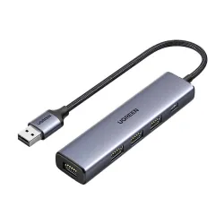 Hub USB UGREEN CM473 5-portowy (szary)