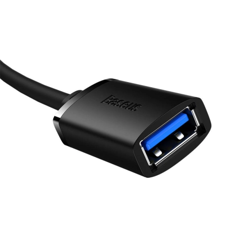 Kabel BASEUS AirJoy USB-A-USB-A przedłużacz 2m (czarny)