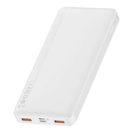 Powerbank BASEUS Bipow 10000mAh 20W 2xUSB USB-C (biały)